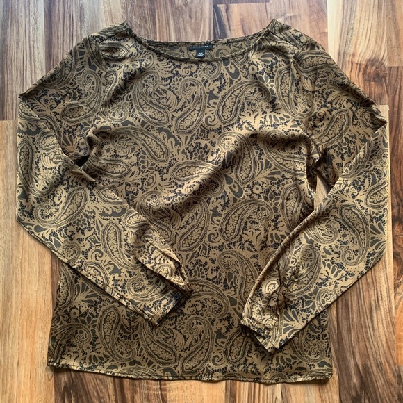Vintage Ann Taylor Paisley Print Blouse - Picture 1 of 4